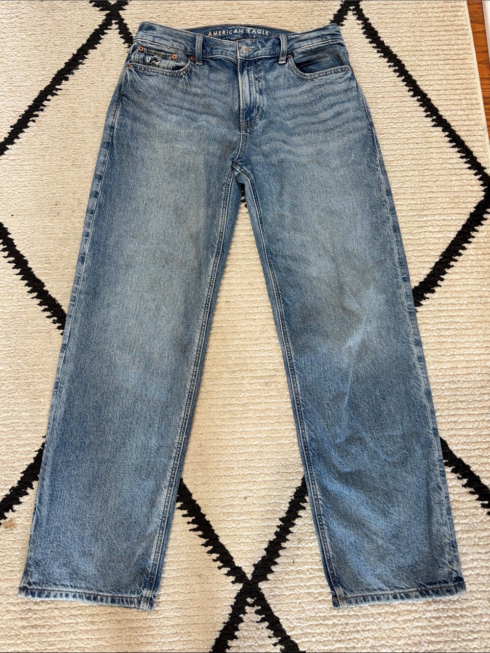 American Eagle Outfitters Strigid EX boyfriend Straight Jeans 6 long